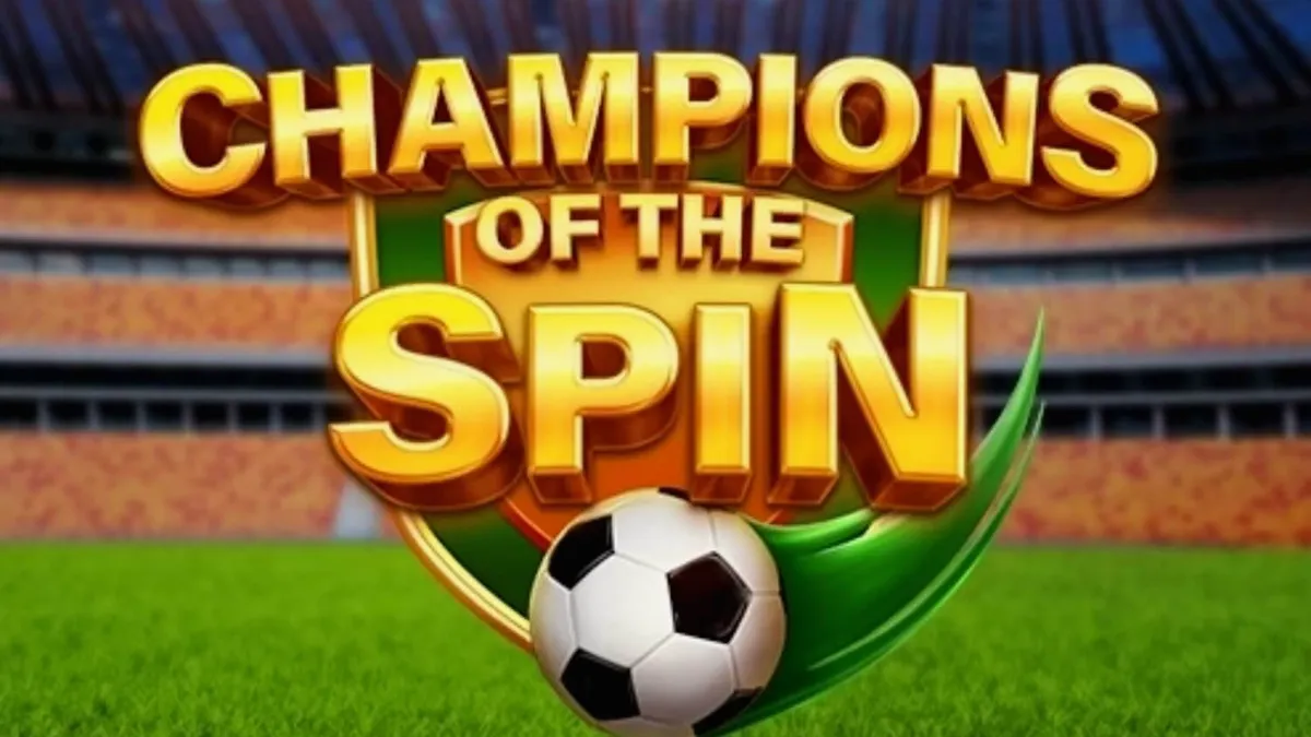 Interface do jogo Champion of The Spin com tema de futebol